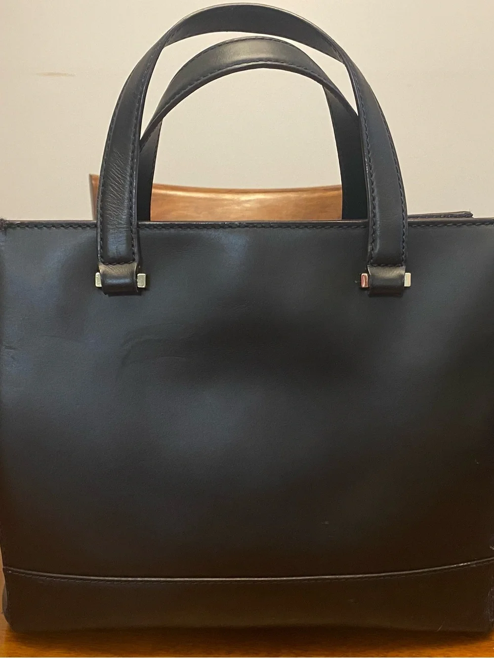 Kate Spade 2 Park Avenue Large Beau Bag Black Leather Bow Satchel Tote